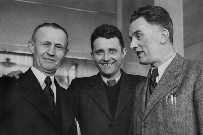 Ředitelé František Klátil, Hynek Baťa a Josef Hlavnička (SOkA Zlín, o. č. 14270, p. č. 8)