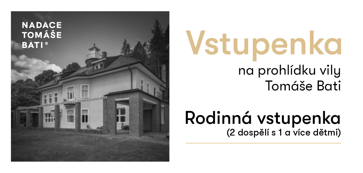 Rodinná vstupenka na prohlídku vily Tomáše Bati